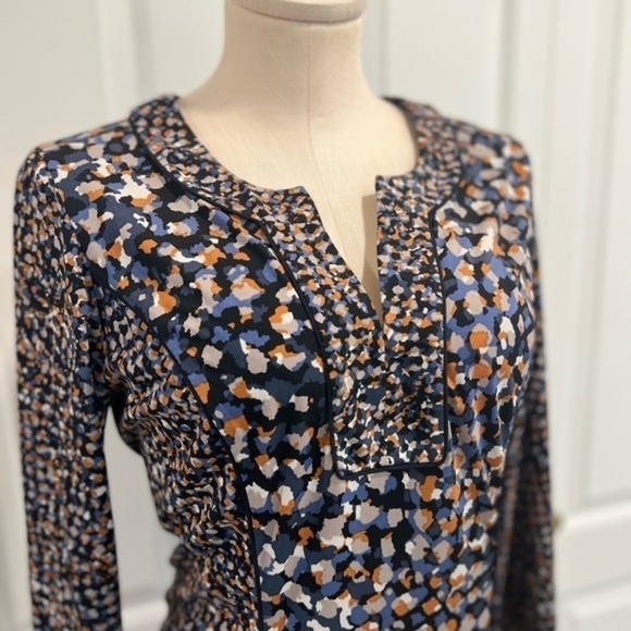 Bcbgmaxazria Body Con Multicolor Panel Long Sleeve Dress - Picture 2 of 12